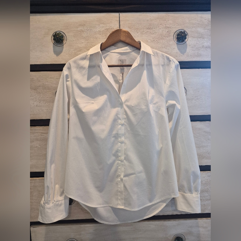 A New Day White Button Down Shirt